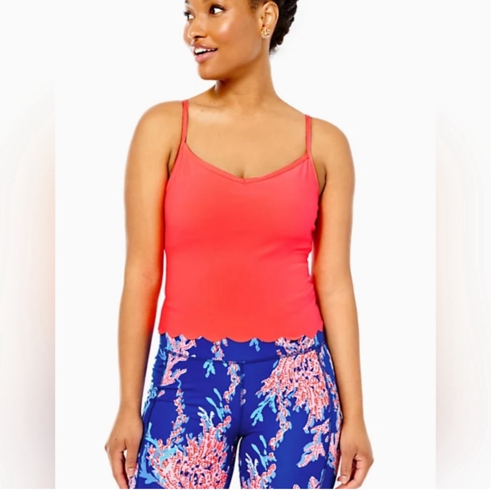 Lilly Pulitzer UPF 50+ Luxletic Cassis Scallop Tank 💗